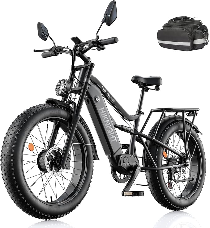 Electric Bike for Adult, 52V 20Ah Peak 3000W Dual Motor 26" Fat Tire Ebike, Max 38Mph & 35-90 Miles Full Suspension, Mountain E Bicycle for Men - The Vitality Estate