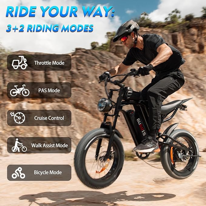 Electric Bike for Adults, Powerful 750W/ 1000W Peak Motor,Up to 25/30MPH, Max 25-45 Miles Long Range, 748.8/624 Wh Removable Battery,Ebike for Mountain,Snow,Sand,Road,Commuter - The Vitality Estate