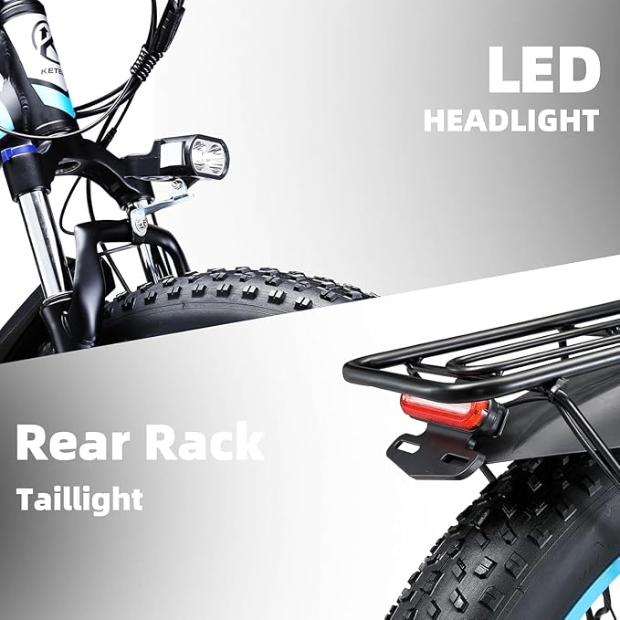 Electric Bike for Adults，26" x 4" Fat Tire Ebike，28MPH 1000W Motor Peak Power 2000W Electric Bicycles，48V 15AH Removable Battery，21 Speed Mountain Snow Beach E Bike - The Vitality Estate