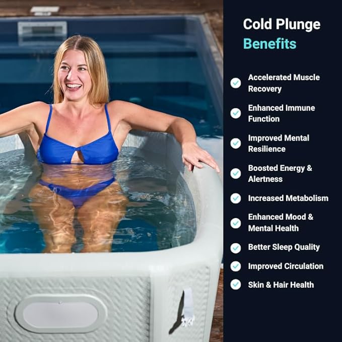 Endurance Cold Plunge 155 Gallon Ice Bath Tub Chiller Compatible Connections Inflatable, Durable, Portable, Insulated Design - The Vitality Estate
