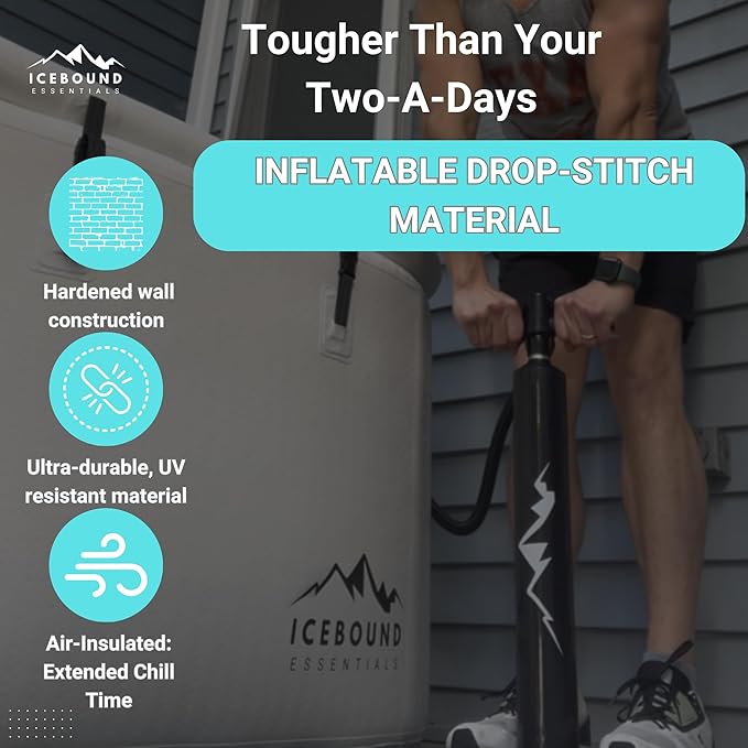 Endurance Cold Plunge 155 Gallon Ice Bath Tub Chiller Compatible Connections Inflatable, Durable, Portable, Insulated Design - The Vitality Estate