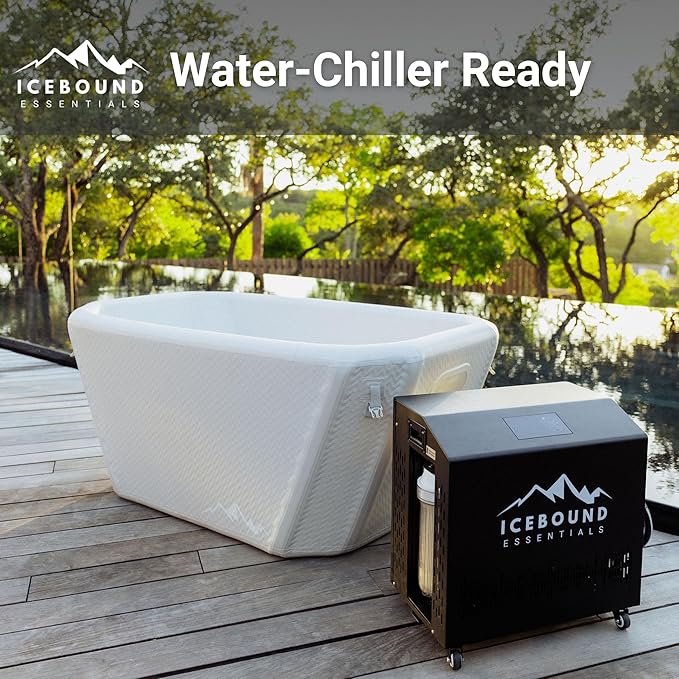 Endurance Cold Plunge 155 Gallon Ice Bath Tub Chiller Compatible Connections Inflatable, Durable, Portable, Insulated Design - The Vitality Estate