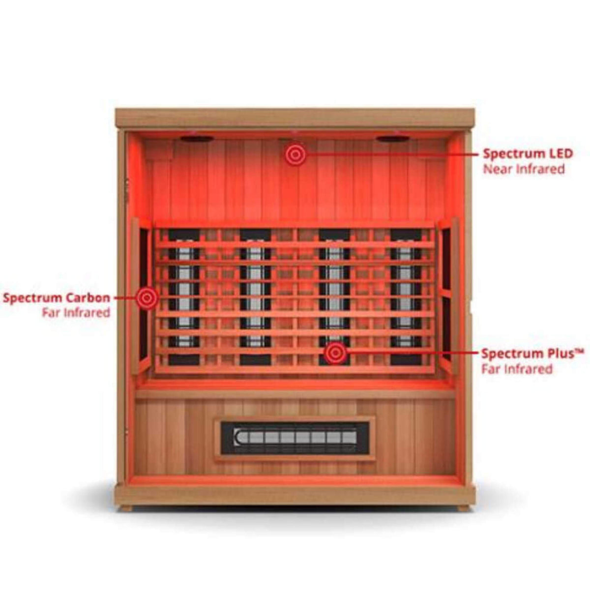 Finnmark FD-3 Full Spectrum 4-Person Capacity Home Infrared Sauna With Adjustable Sauna Feet [FD-KN003] (SAK52689) - The Vitality Estate
