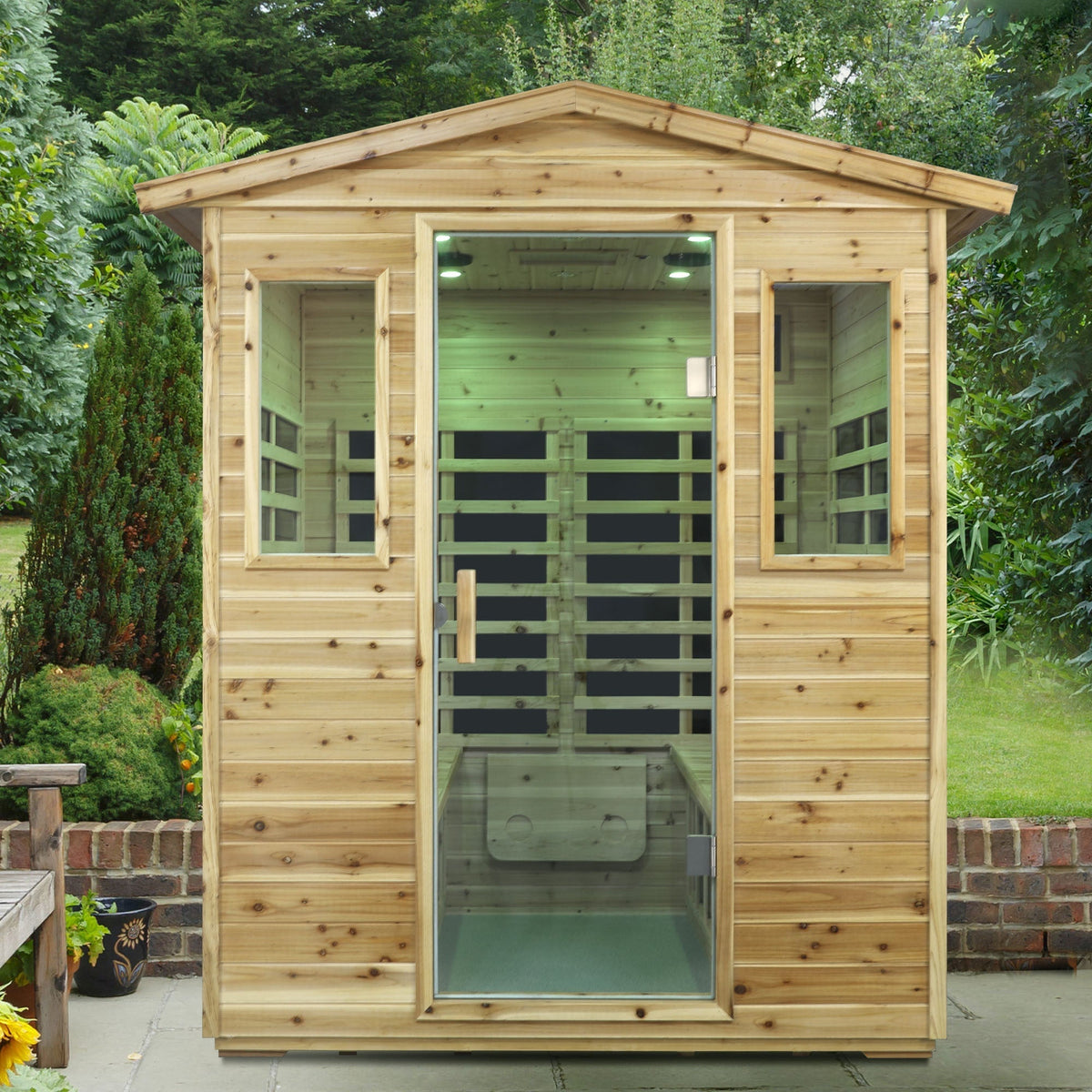 Four person Far-infrared Old fir outdoor sauna room - The Vitality Estate