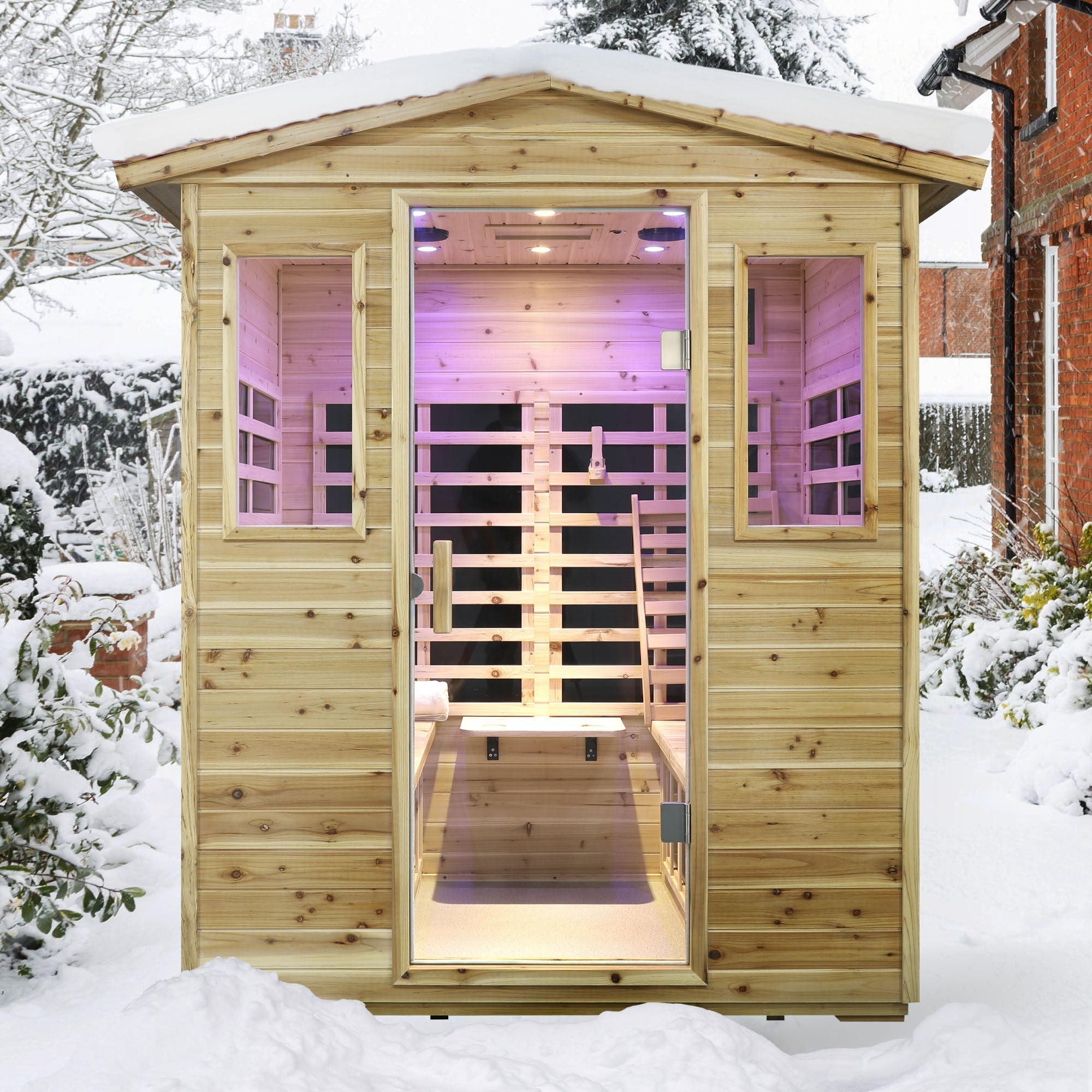 Four person Far-infrared Old fir outdoor sauna room - The Vitality Estate