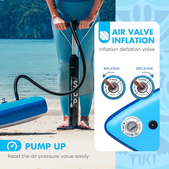 FunWater Inflatable Ultra-Light Stand Up Paddle Board for All Skill Levels with Premium SUP Paddleboard Accessories,Non-Slip Comfort Deck for Youth & Adults - The Vitality Estate