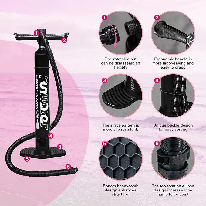 FunWater Inflatable Ultra-Light Stand Up Paddle Board for All Skill Levels with Premium SUP Paddleboard Accessories,Non-Slip Comfort Deck for Youth & Adults - The Vitality Estate