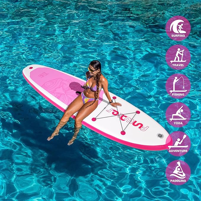 FunWater Inflatable Ultra-Light Stand Up Paddle Board for All Skill Levels with Premium SUP Paddleboard Accessories,Non-Slip Comfort Deck for Youth & Adults - The Vitality Estate