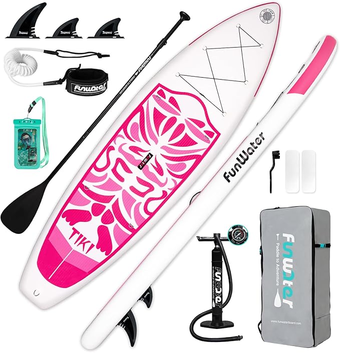 FunWater Inflatable Ultra-Light Stand Up Paddle Board for All Skill Levels with Premium SUP Paddleboard Accessories,Non-Slip Comfort Deck for Youth & Adults - The Vitality Estate