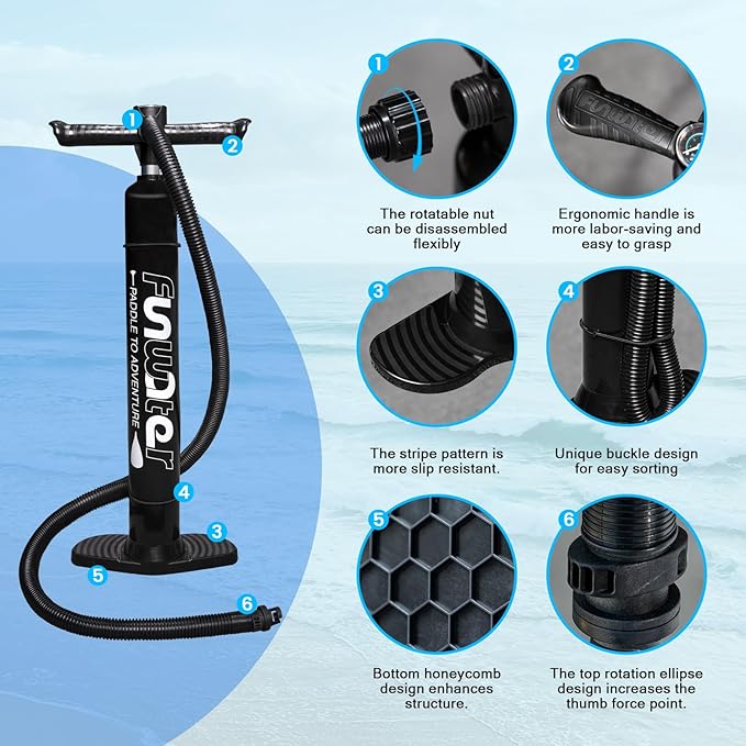 FunWater Inflatable Ultra-Light Stand Up Paddle Board for All Skill Levels with Premium SUP Paddleboard Accessories,Non-Slip Comfort Deck for Youth & Adults - The Vitality Estate