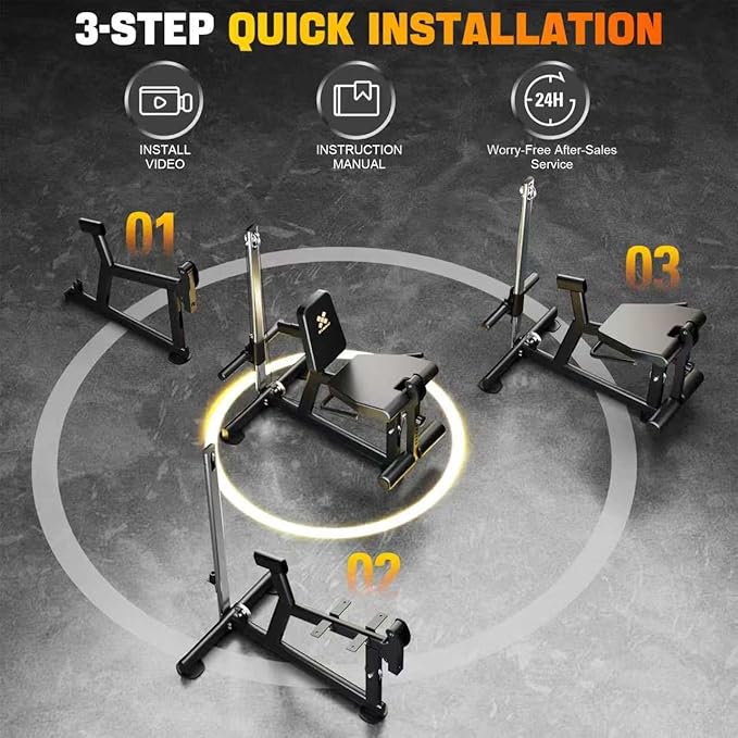 GXMMAT Leg Extension and Curl Machine - Professional Lower Body Workout Equipment for Home Gym, 400lbs Capacity with Adjustable Backrest & Leg Roller, Compact Design (47.24"x42.13"x16.54") - The Vitality Estate
