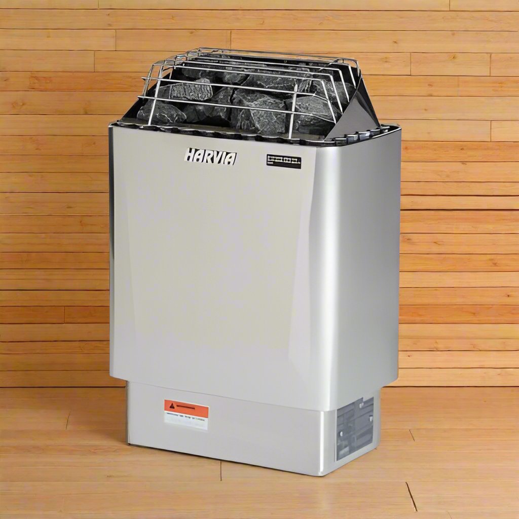 Harvia KIP60W JH60W2401 Kip Series 6kW Stainless Steel Sauna Heater at 240V 1PH Stainless Steel - The Vitality Estate