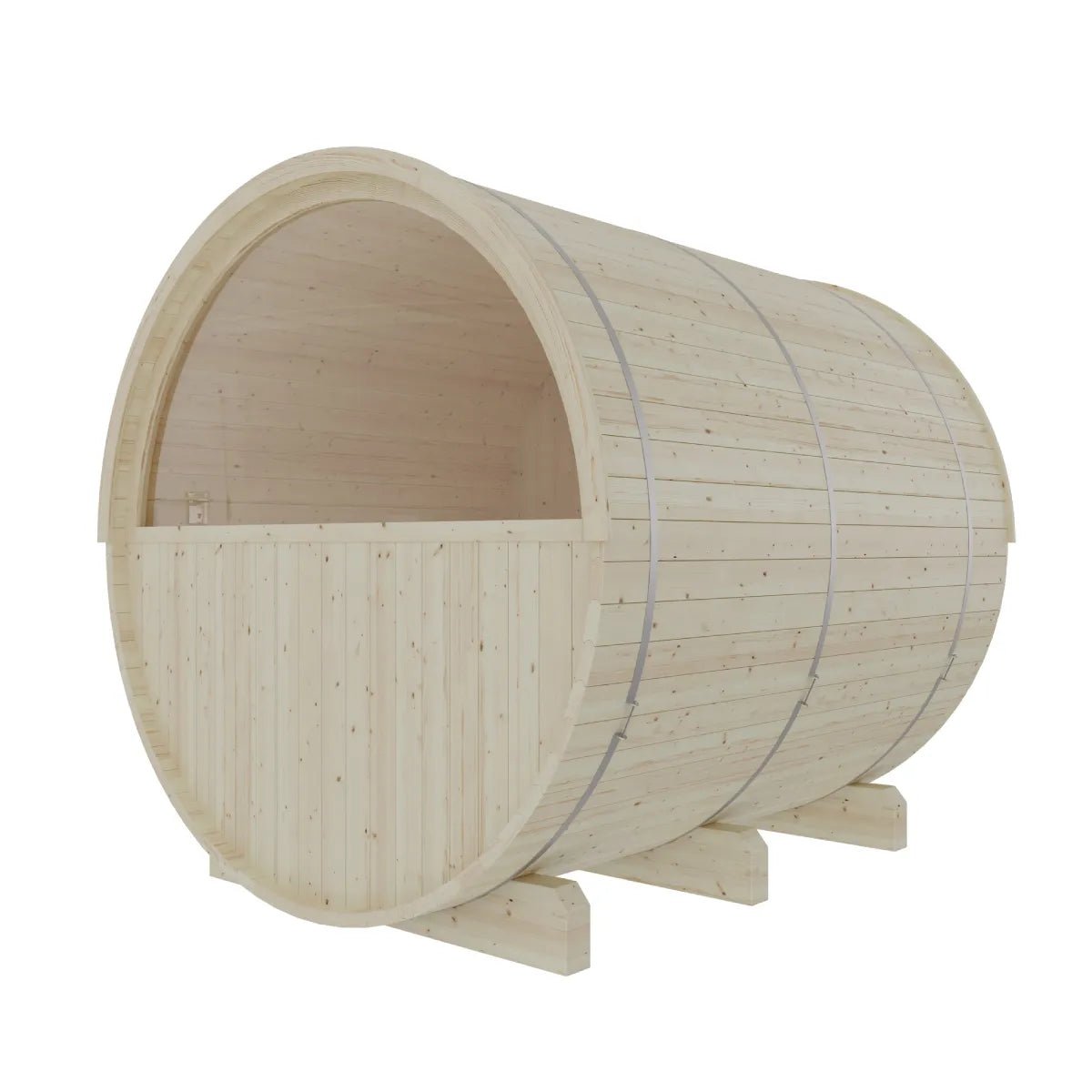 Helsinki Finnish Barrel Sauna with Terrace and WiFi Heater - Finnish Sauna Builders - The Vitality Estate