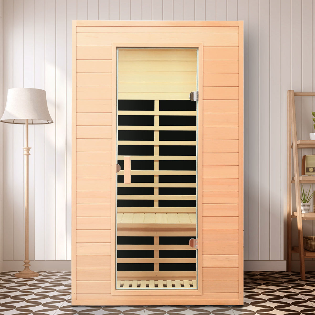 Hemlock Far Infrared Roof Embedded Indoor Sauna Room - The Vitality Estate