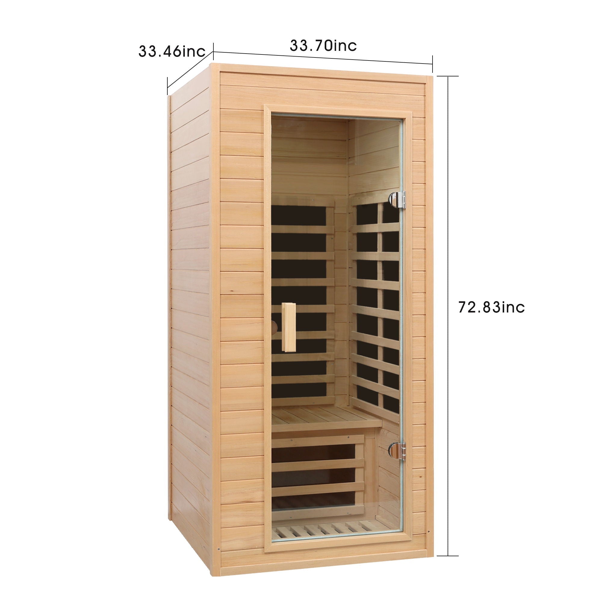 Hemlock Far Infrared Roof Embedded Indoor Sauna Room - The Vitality Estate