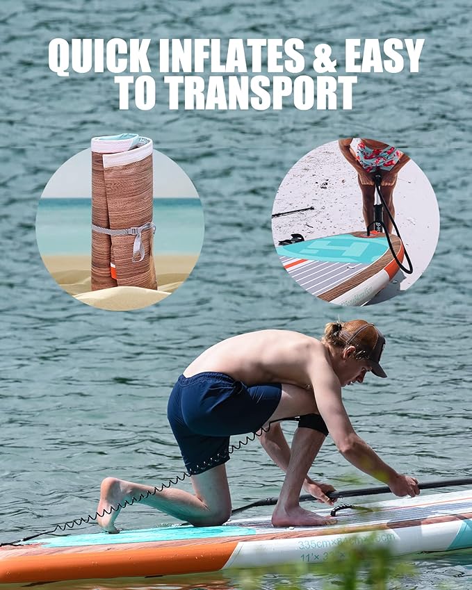Highpi Inflatable Stand Up Paddle Board for Youth and Adults – Wide Sup with Premium Accessories, Blow Up Paddleboard for Surfing, Fishing, Yoga & More - The Vitality Estate