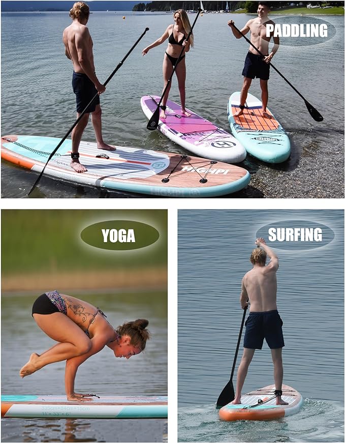 Highpi Inflatable Stand Up Paddle Board for Youth and Adults – Wide Sup with Premium Accessories, Blow Up Paddleboard for Surfing, Fishing, Yoga & More - The Vitality Estate