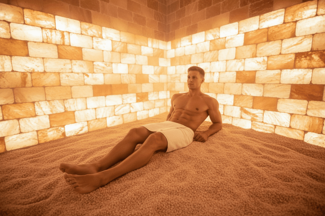 Himalayan Salt Sauna 8' x 4' Surface Area - 35 Sq feet - The Vitality Estate