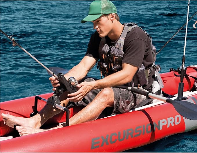 INTEX 68309EP Excursion Pro K2 Inflatable Kayak Set: Includes Deluxe 86in Kayak Paddles and High-Output Pump – SuperTough PVC – Adjustable Bucket Seat – 2-Person – 400lb Weight Capacity - The Vitality Estate