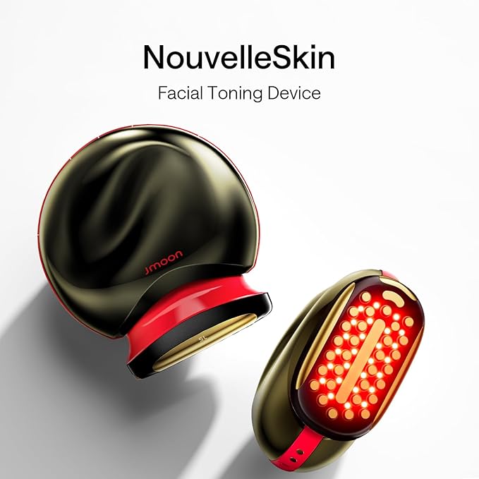 JMOON NouvelleSkin Facial Toning Device, FDA-Cleared Microcurrent Facial Device and Red Light Therapy for Face, 4 Modes & 5 Intensity Levels for Personalized Face Lift & Smoothing. M30U PR - The Vitality Estate