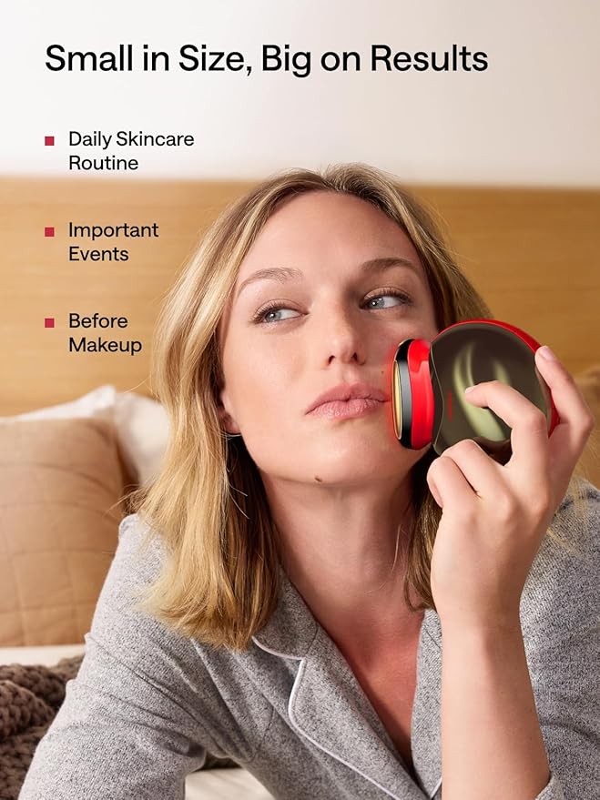 JMOON NouvelleSkin Facial Toning Device, FDA-Cleared Microcurrent Facial Device and Red Light Therapy for Face, 4 Modes & 5 Intensity Levels for Personalized Face Lift & Smoothing. M30U PR - The Vitality Estate