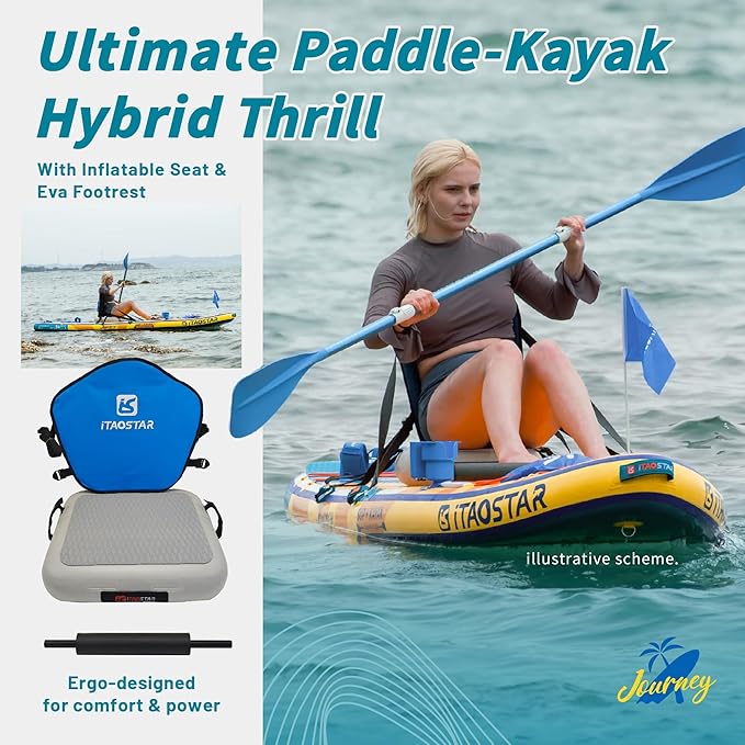 Journey 11'6" / 11'×34" / 11'×35" Extra Wide Paddle Board, One-Stop Premium SUP Board Accessories, Tailored Fins, Stable Inflatable Stand Up Paddle Boards for Youth/Adults of All Skill Levels - The Vitality Estate