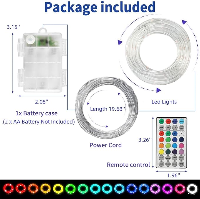 Kayak Paddle Board Lights Kit, IP68 Waterproof Dream Color SUP Glow Light with Remote, Battery Powered Kayak Lights for Night Kayaking SUP Canoes, Marine Pontoon Boats Light (26FT) - The Vitality Estate