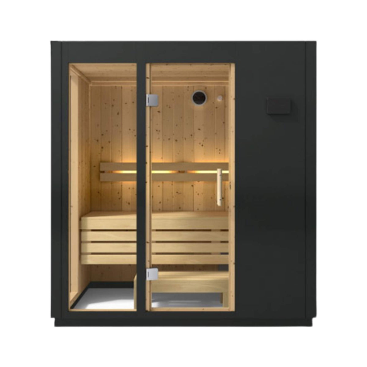 Kohler C1 Indoor Graphite Gray Freestanding Alcove Design Sauna Kit (SAK93182) - The Vitality Estate