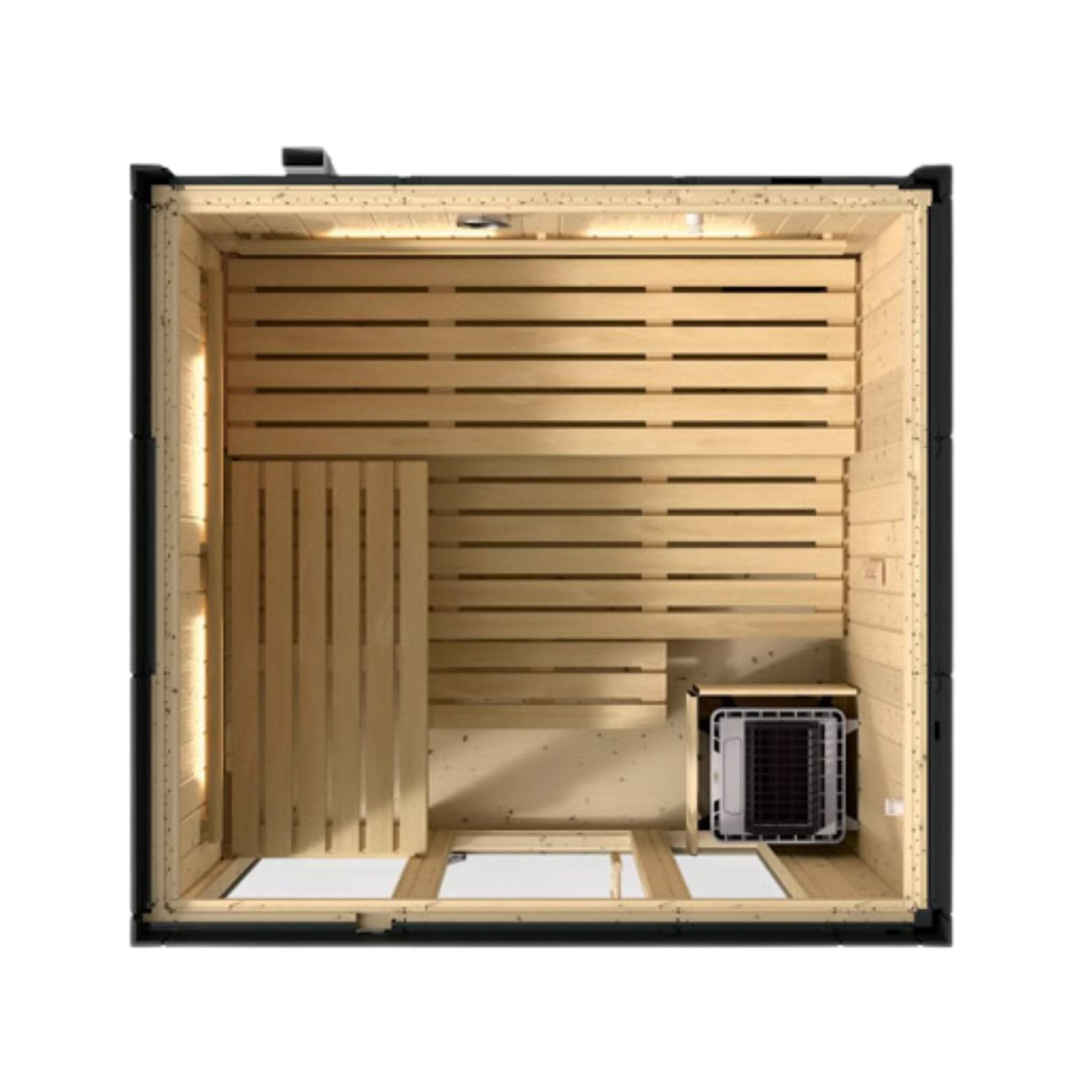 Kohler C1 Indoor Graphite Gray Freestanding Alcove Design Sauna Kit (SAK93182) - The Vitality Estate