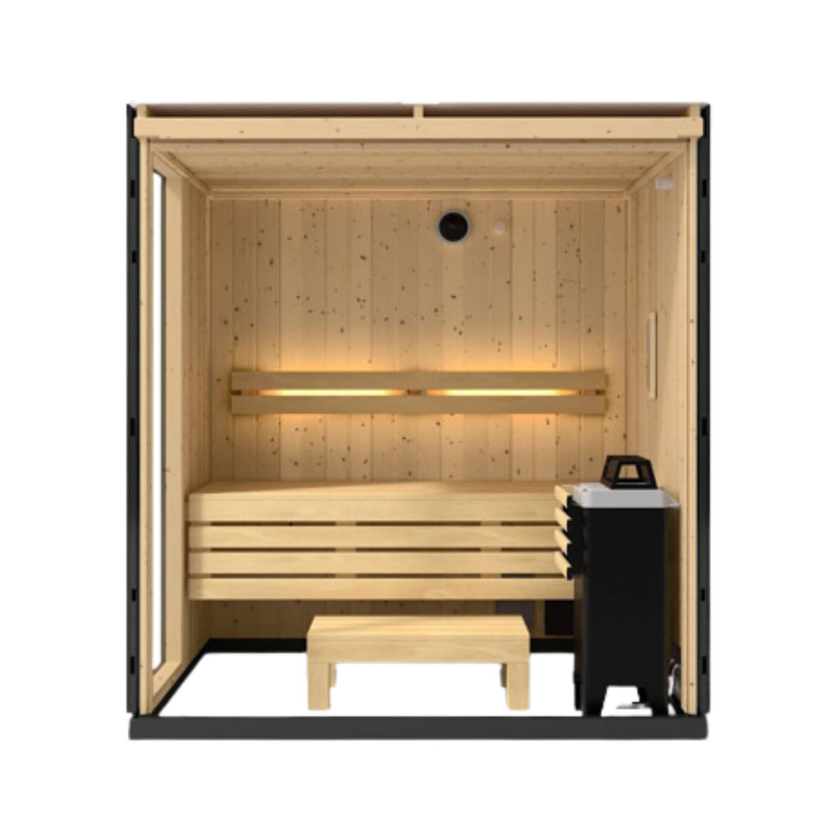 Kohler C1 Indoor Graphite Gray Freestanding Alcove Design Sauna Kit (SAK93182) - The Vitality Estate