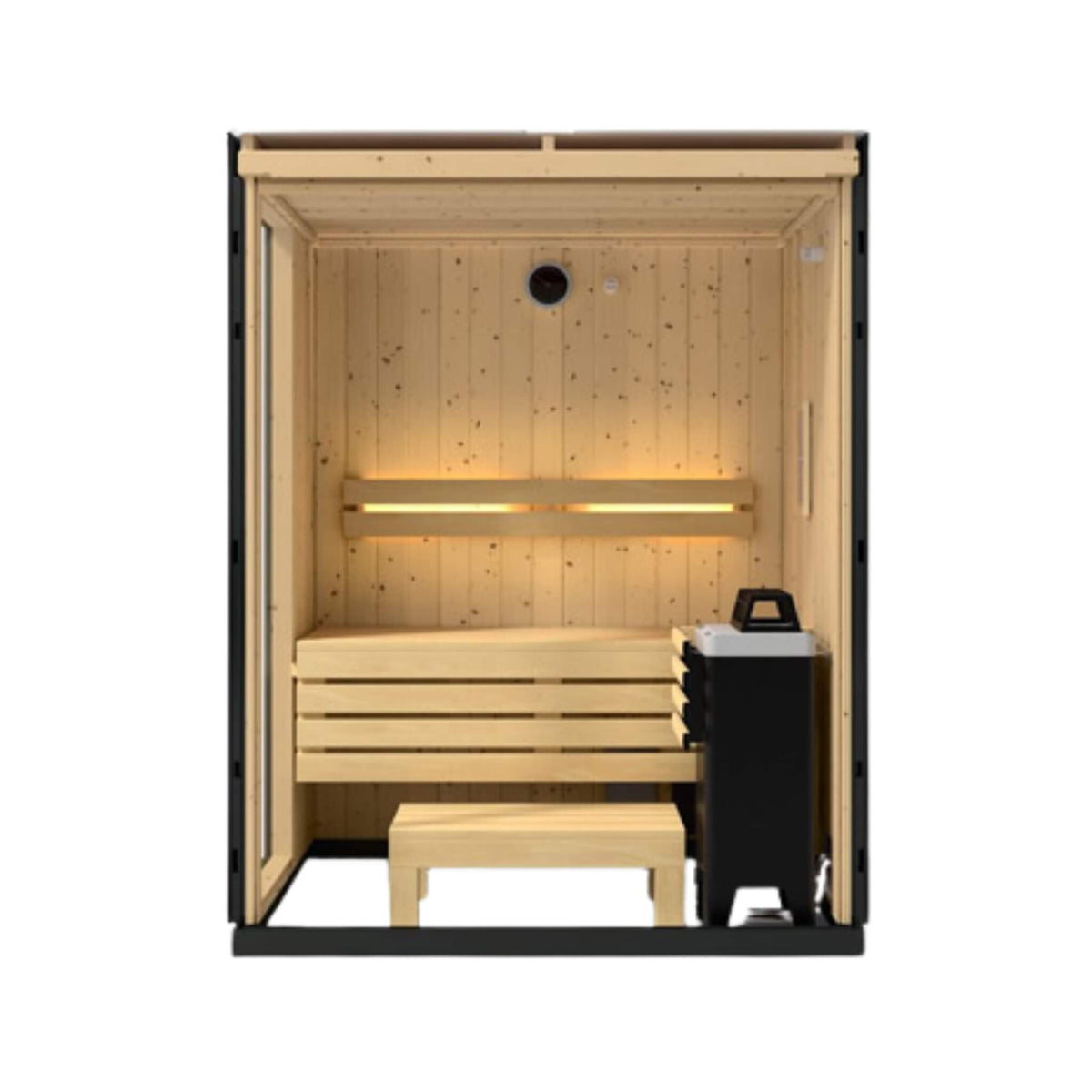 Kohler C1 Indoor Graphite Gray Freestanding Alcove Design Sauna Kit (SAK93182) - The Vitality Estate