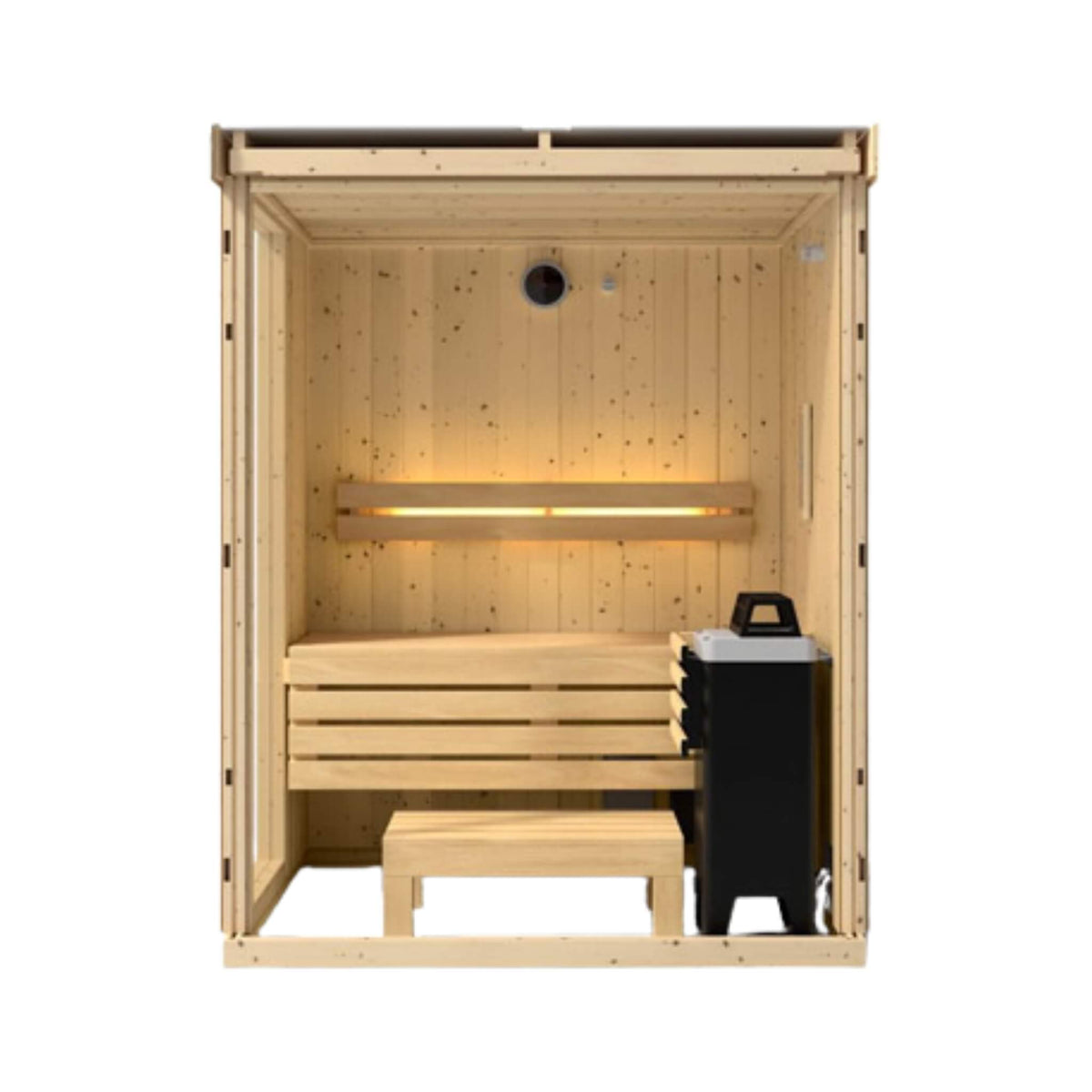 Kohler C1 Luxury Indoor Scandinavian Spruce Home Sauna Kit (SAK60418) - The Vitality Estate