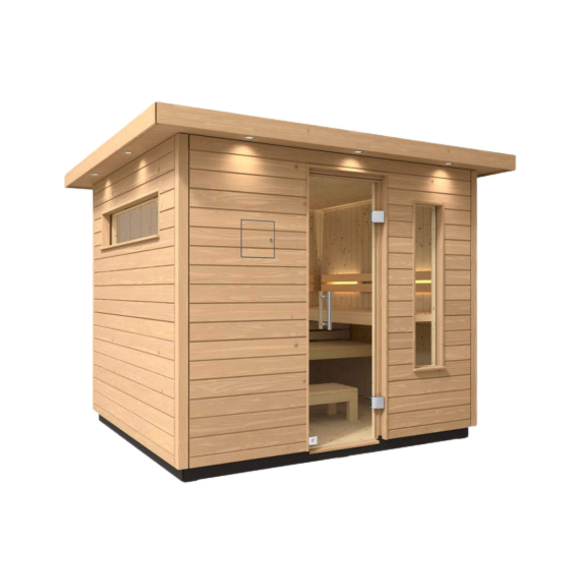 Kohler C2 Outdoor Douglas Fir Scandinavian Spruce Sauna Kit (SAK25973) - The Vitality Estate