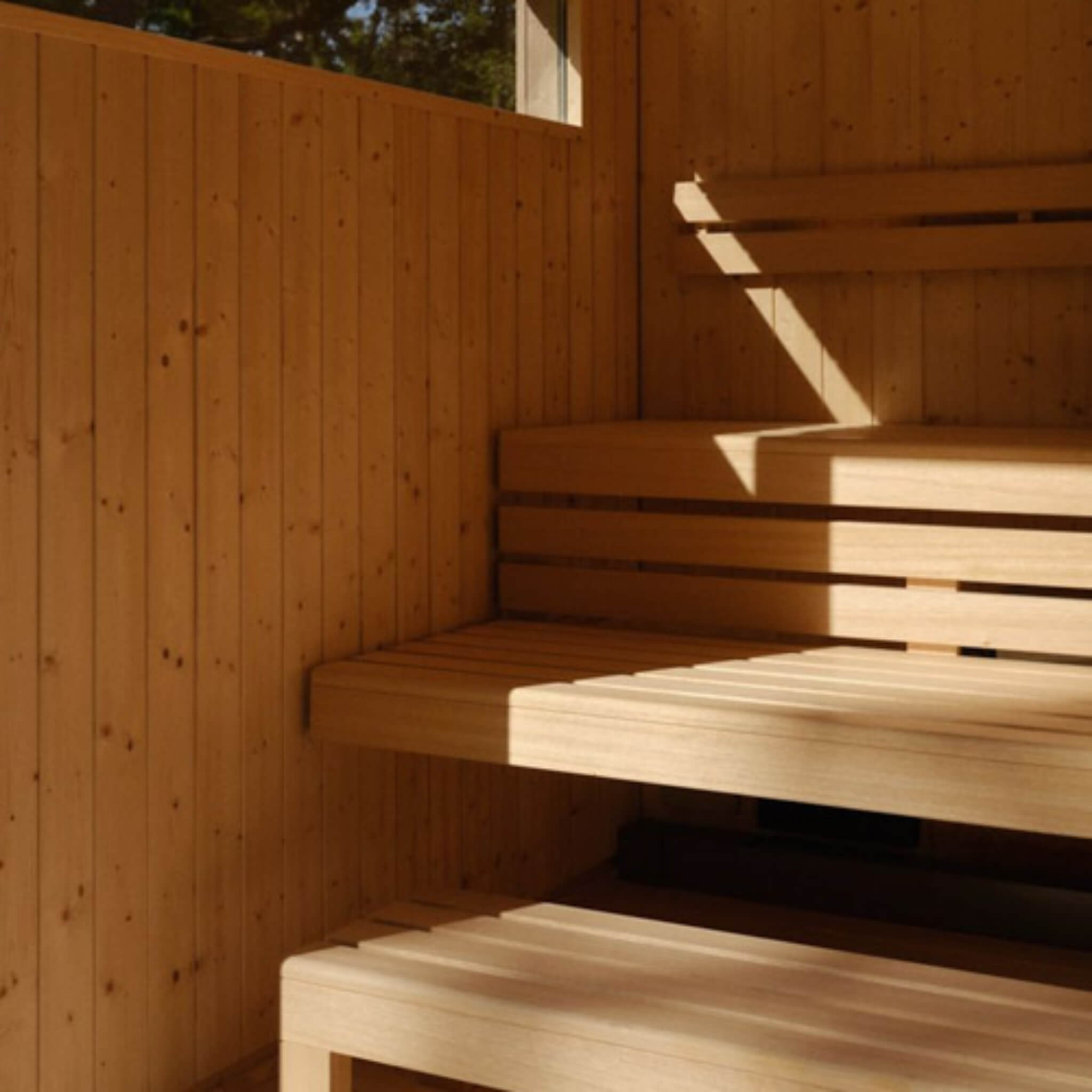 Kohler C2 Outdoor Weathered Gray Spruce Sauna Kit (SAK39184) - The Vitality Estate