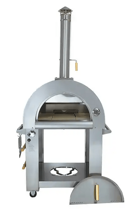 KoKoMo 32” Dual Fuel Pizza Oven - Gas or Wood-Fired Stainless Steel Outdoor Oven - The Vitality Estate