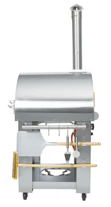 KoKoMo 32” Dual Fuel Pizza Oven - Gas or Wood-Fired Stainless Steel Outdoor Oven - The Vitality Estate