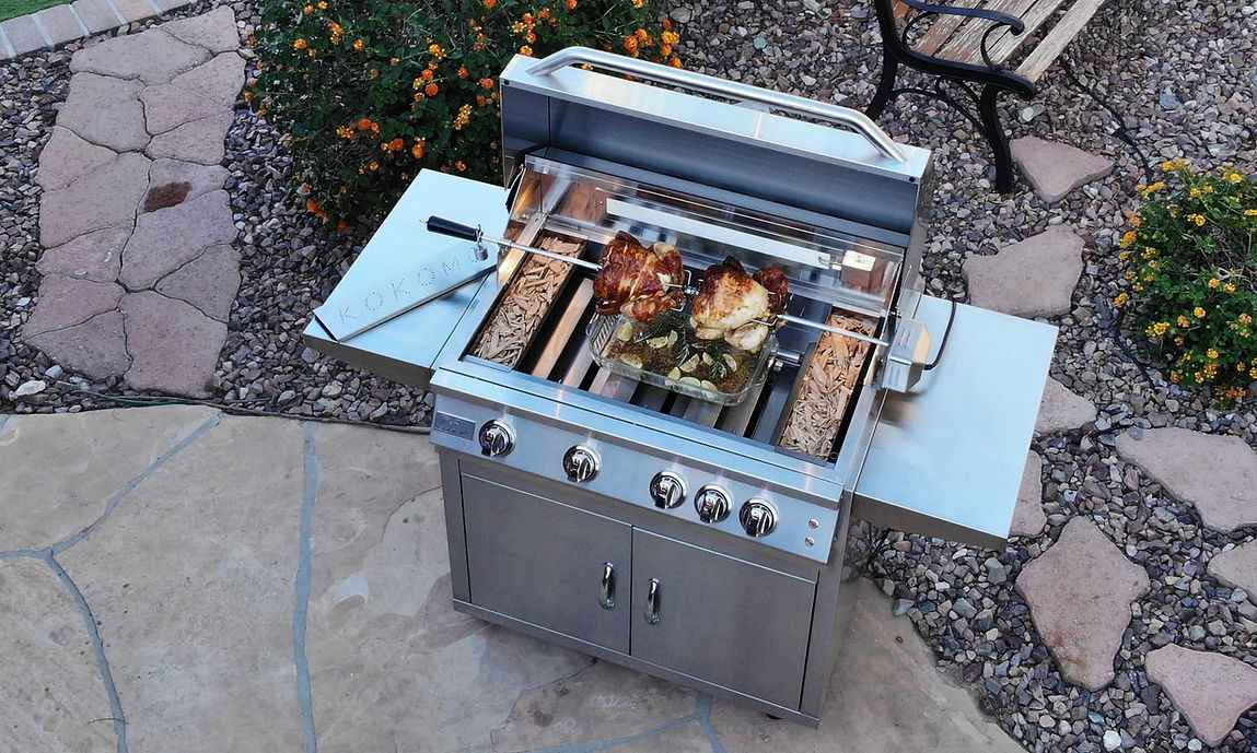 KoKoMo BBQ Grill 32 Inch - Professional 4-Burner Cart Made of Premium 304 Stainless Steel - The Vitality Estate