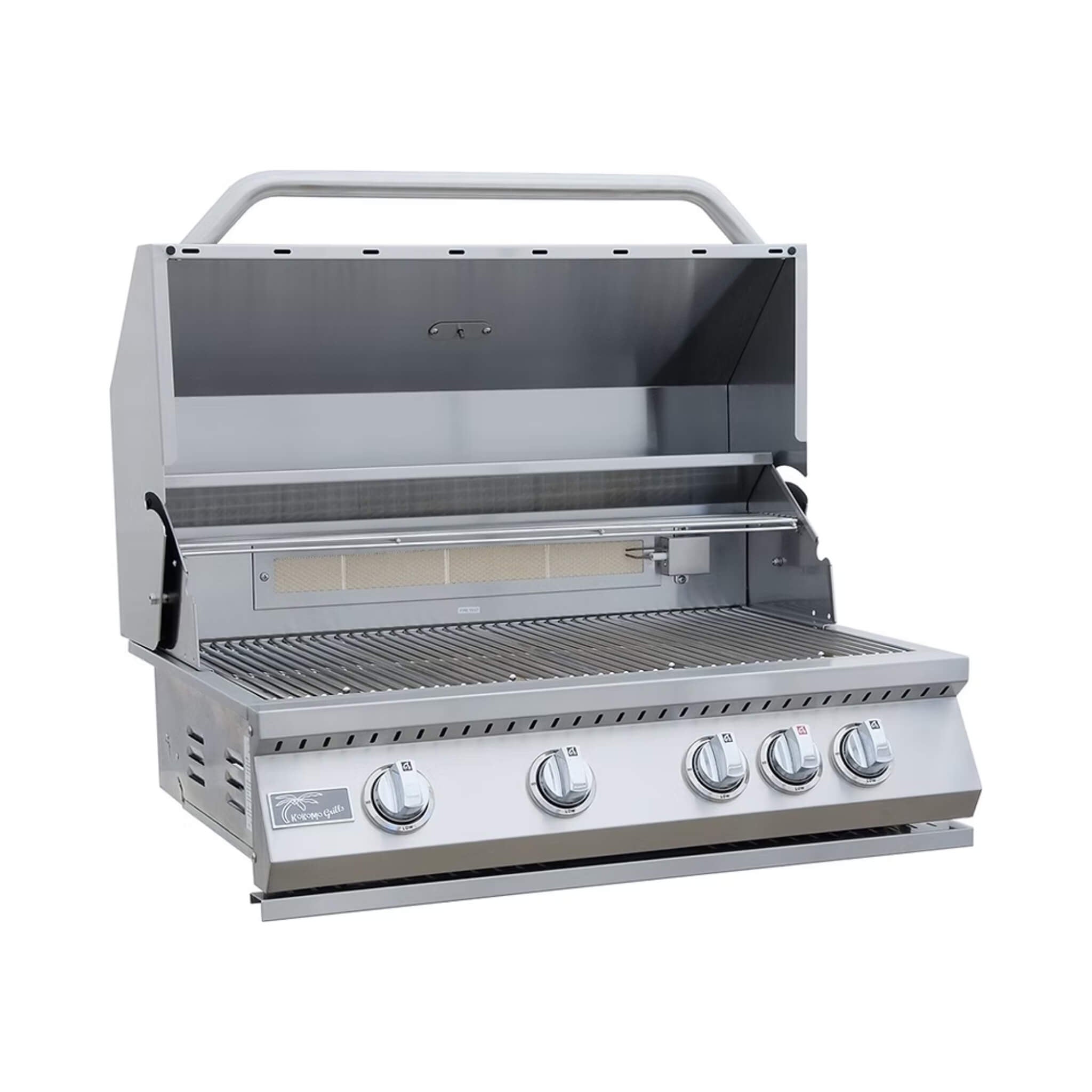 KoKoMo Grills 7FT Straight BBQ Island With Built-In BBQ And Refrigerator [Made-To-Order] (SAK46187) - The Vitality Estate