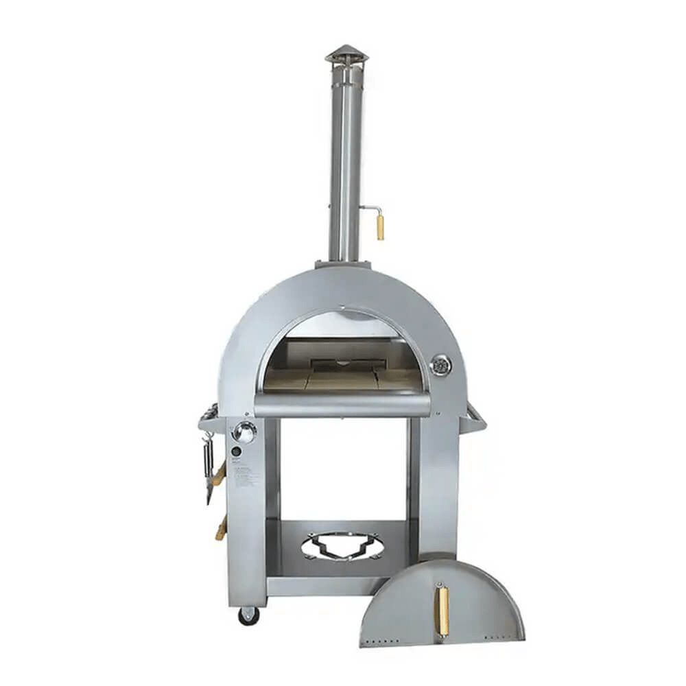 KoKoMo Grills Premium 32-Inch Stainless Steel Dual Fuel Gas Or Wood Fired Pizza Oven [KO-PIZZAOVEN] (SAK14753) - The Vitality Estate