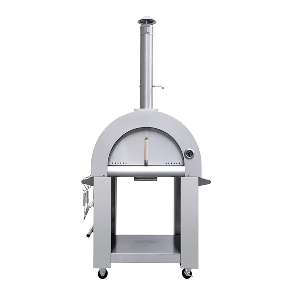 KoKoMo Grills Premium 32-Inch Stainless Steel Wood Fired Pizza Oven [KO-PIZZAOVEN] (SAK92618) - The Vitality Estate