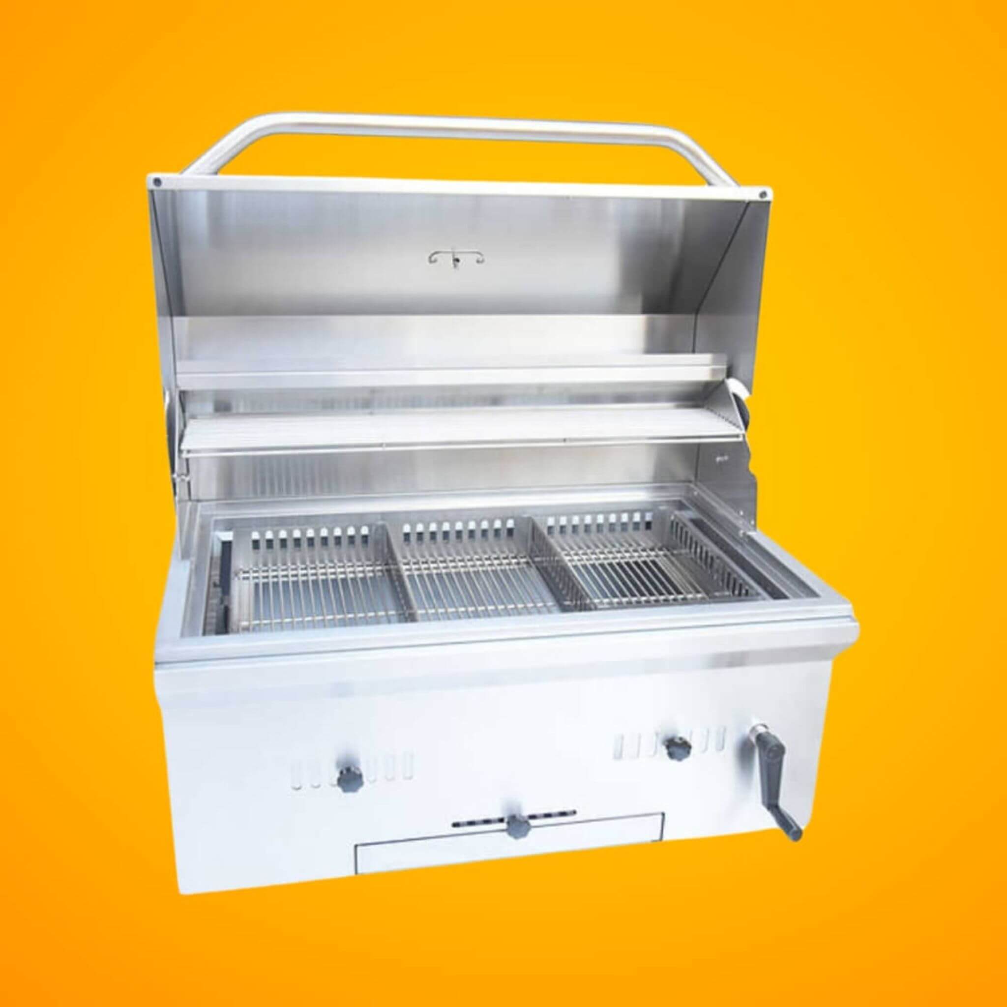 KoKoMo Grills Premium Built-In Charcoal Grill With 304 Stainless Steel And Adjustable Heat Tray, 32" (SAK32504) - The Vitality Estate