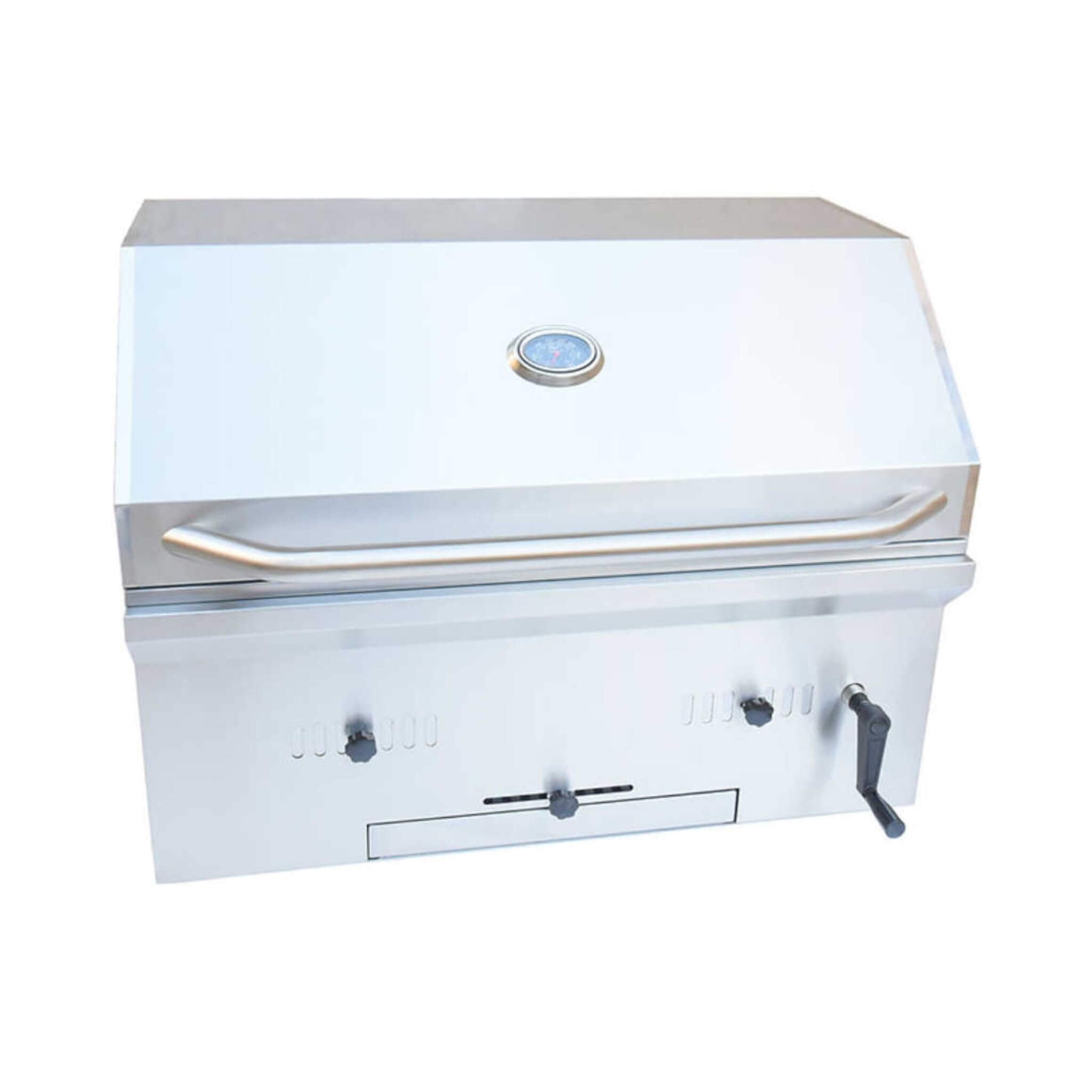 KoKoMo Grills Premium Built-In Charcoal Grill With 304 Stainless Steel And Adjustable Heat Tray, 32" (SAK32504) - The Vitality Estate