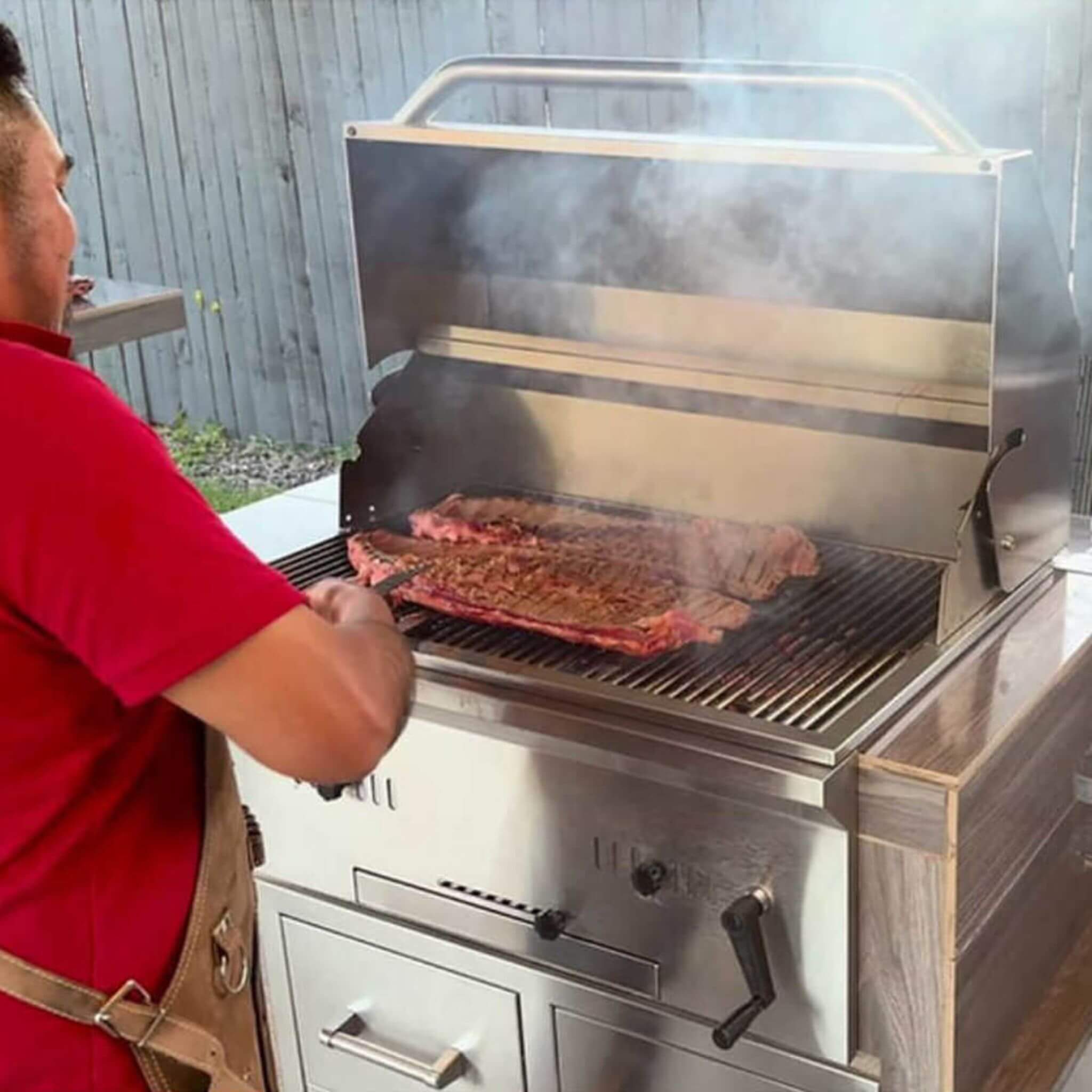 KoKoMo Grills Premium Built-In Charcoal Grill With 304 Stainless Steel And Adjustable Heat Tray, 32" (SAK32504) - The Vitality Estate