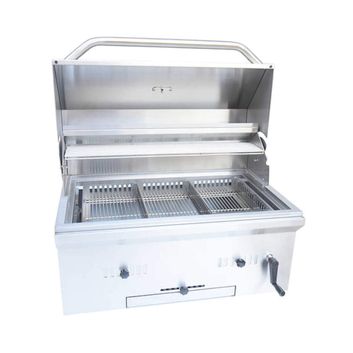 KoKoMo Grills Premium Built-In Charcoal Grill With 304 Stainless Steel And Adjustable Heat Tray, 32" (SAK32504) - The Vitality Estate