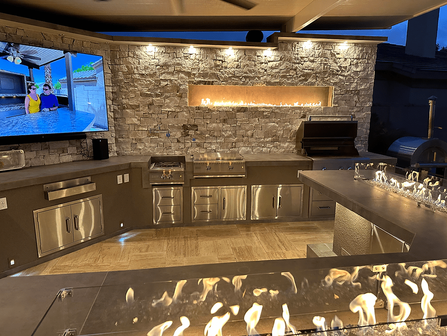 KoKoMo Luxury Outdoor Kitchen BBQ Island - Custom Built Premium Cooking Station for Your Backyard - The Vitality Estate