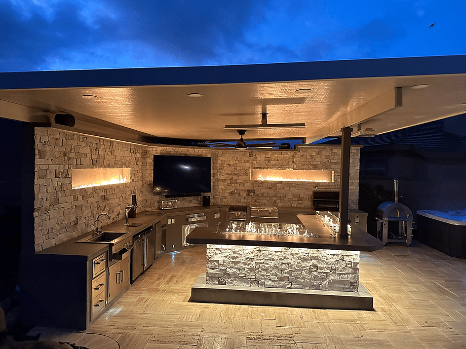 KoKoMo Luxury Outdoor Kitchen BBQ Island - Custom Built Premium Cooking Station for Your Backyard - The Vitality Estate