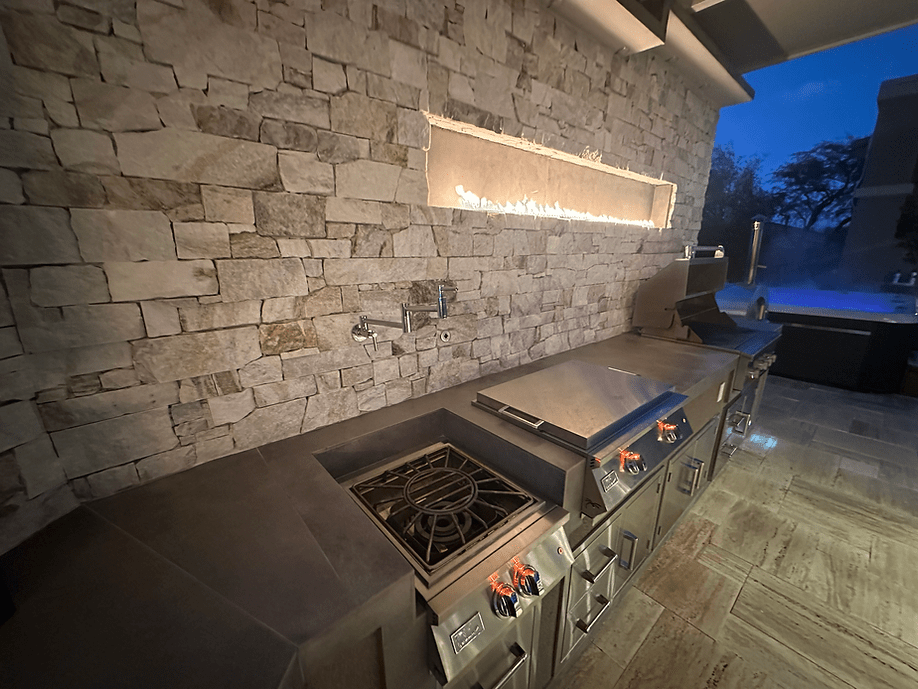 KoKoMo Luxury Outdoor Kitchen BBQ Island - Custom Built Premium Cooking Station for Your Backyard - The Vitality Estate