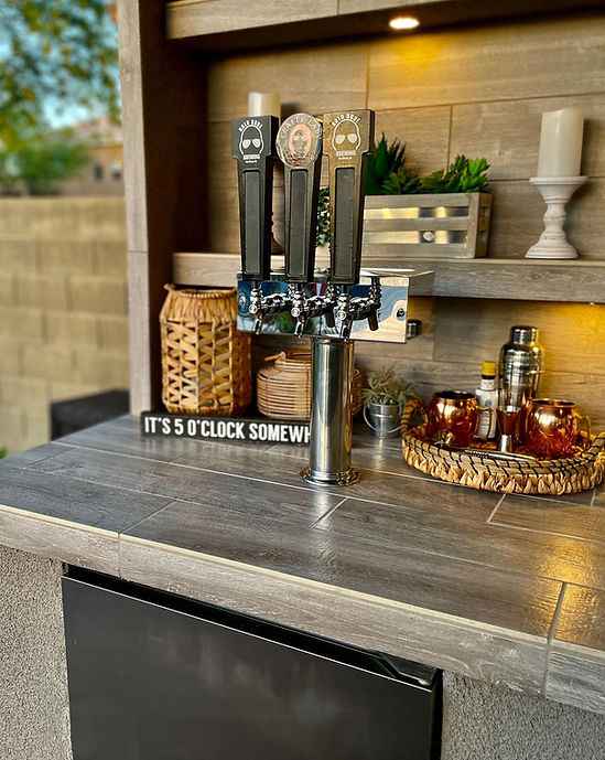 KoKoMo Outdoor Kitchen Pavilion – 20'x20' Luxury BBQ Island with 70" TV, Bar, Grill, Kegerator & More - The Vitality Estate
