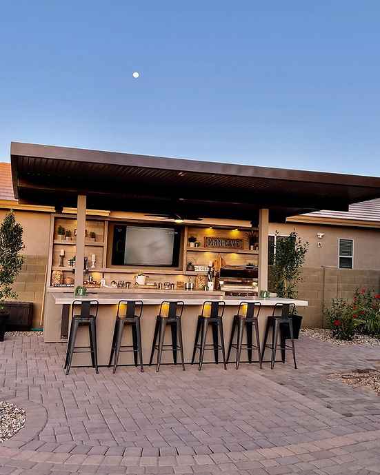 KoKoMo Outdoor Kitchen Pavilion – 20'x20' Luxury BBQ Island with 70" TV, Bar, Grill, Kegerator & More - The Vitality Estate