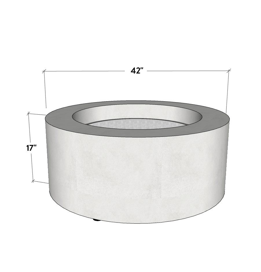 Kylindros - Cylinder Concrete Fire Pit Table - The Vitality Estate